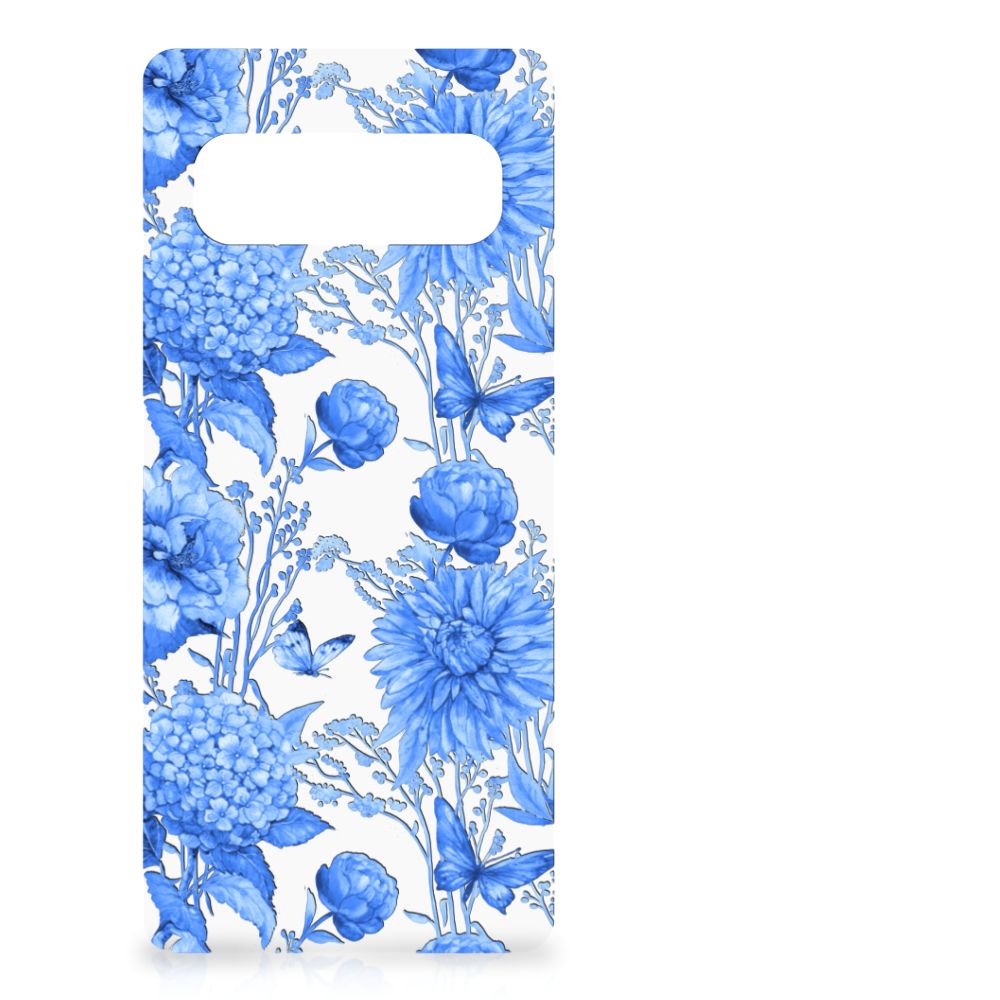 Skin Case voor Samsung Galaxy S10+ Flowers Blue