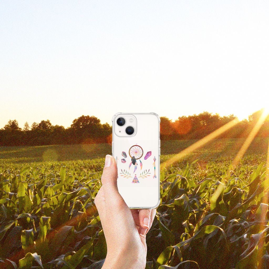 iPhone 13 mini Stevig Bumper Hoesje Boho Dreamcatcher - B2C Telecom