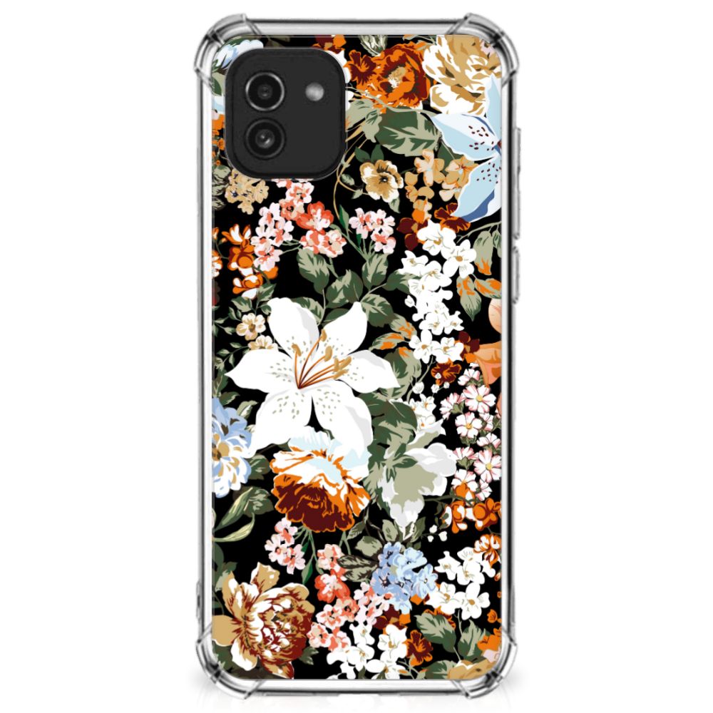 Case voor Samsung Galaxy A03 Dark Flowers B2C Telecom