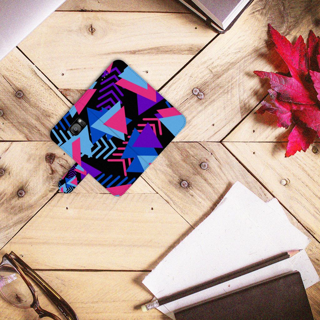 Samsung Galaxy S7 Edge Book Case Funky Triangle