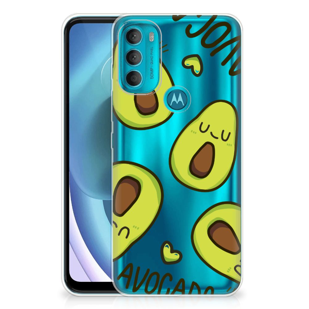 Motorola Moto G71 5G Telefoonhoesje met Naam Avocado Singing