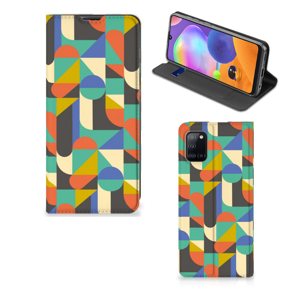 Samsung Galaxy A31 Hoesje met Magneet Funky Retro