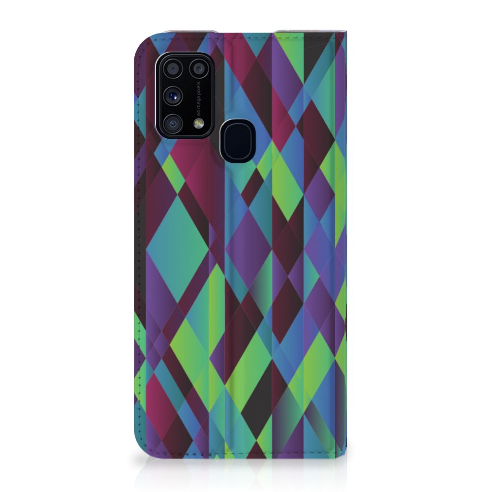 Samsung Galaxy M31 Stand Case Abstract Green Blue - B2C Telecom