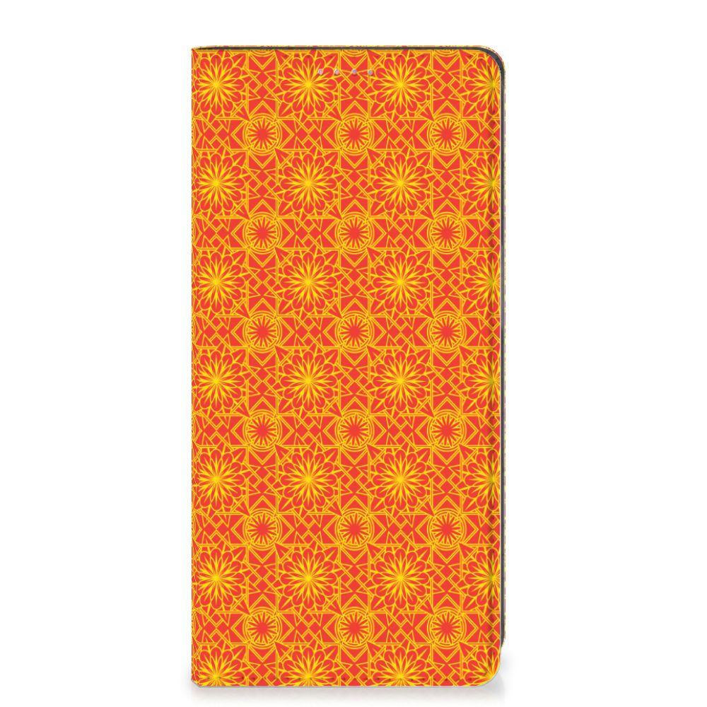 OPPO A54 5G | A74 5G | A93 5G Hoesje met Magneet Batik Oranje