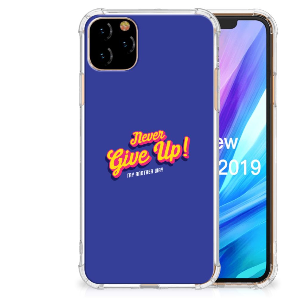 Apple iPhone 11 Pro Max Telefoonhoesje met tekst Never Give Up