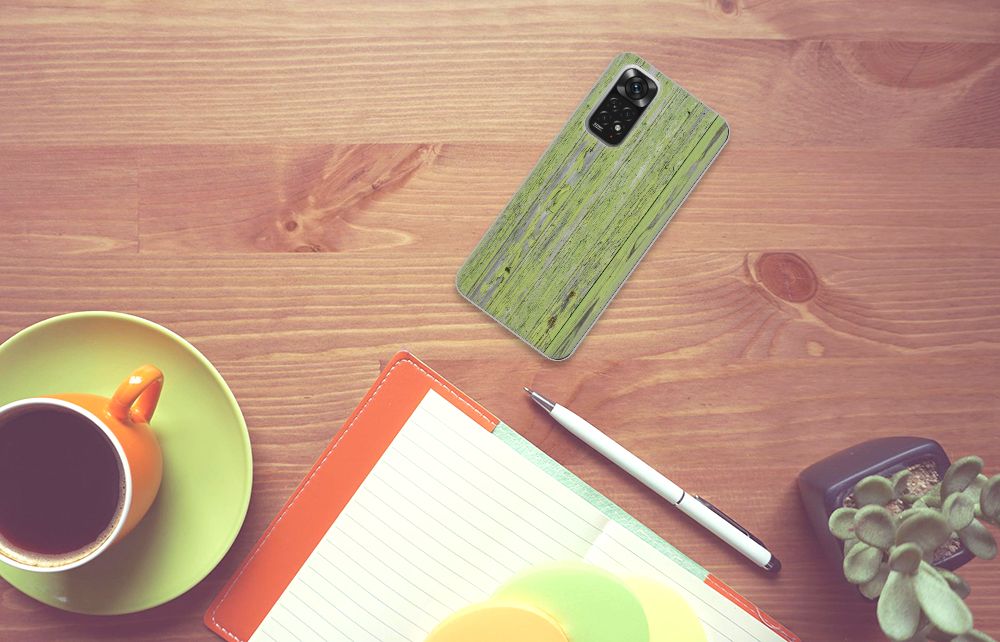 Xiaomi Redmi 10 | Redmi Note 11 4G Bumper Hoesje Green Wood B2C Telecom