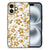 iPhone 16 Bloemen Hoesje Gouden Bloemen