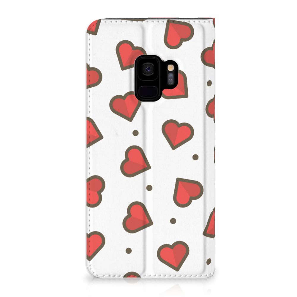 Samsung Galaxy S9 Hoesje met Magneet Hearts