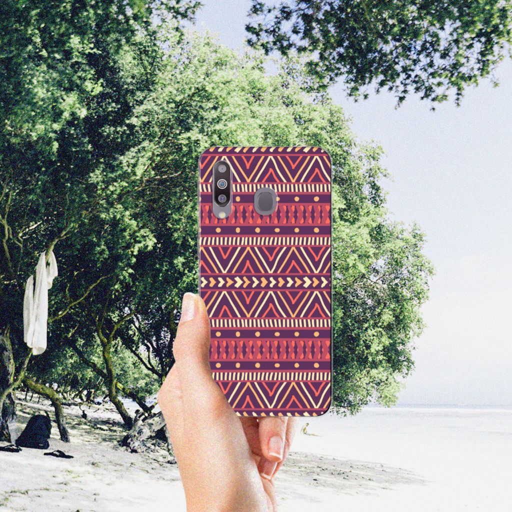 Samsung Galaxy M30 TPU bumper Aztec Paars