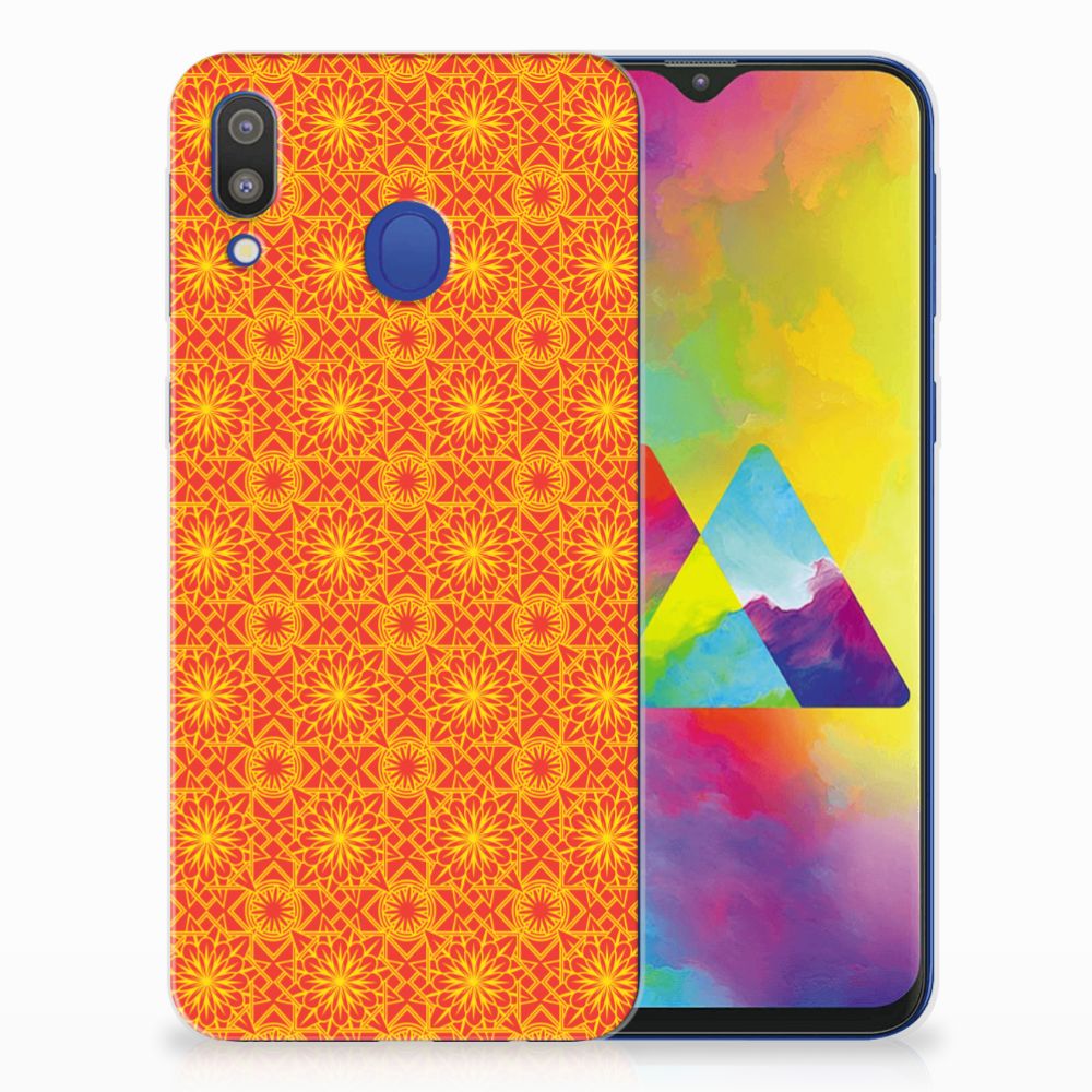 Samsung Galaxy M20 (Power) TPU bumper Batik Oranje