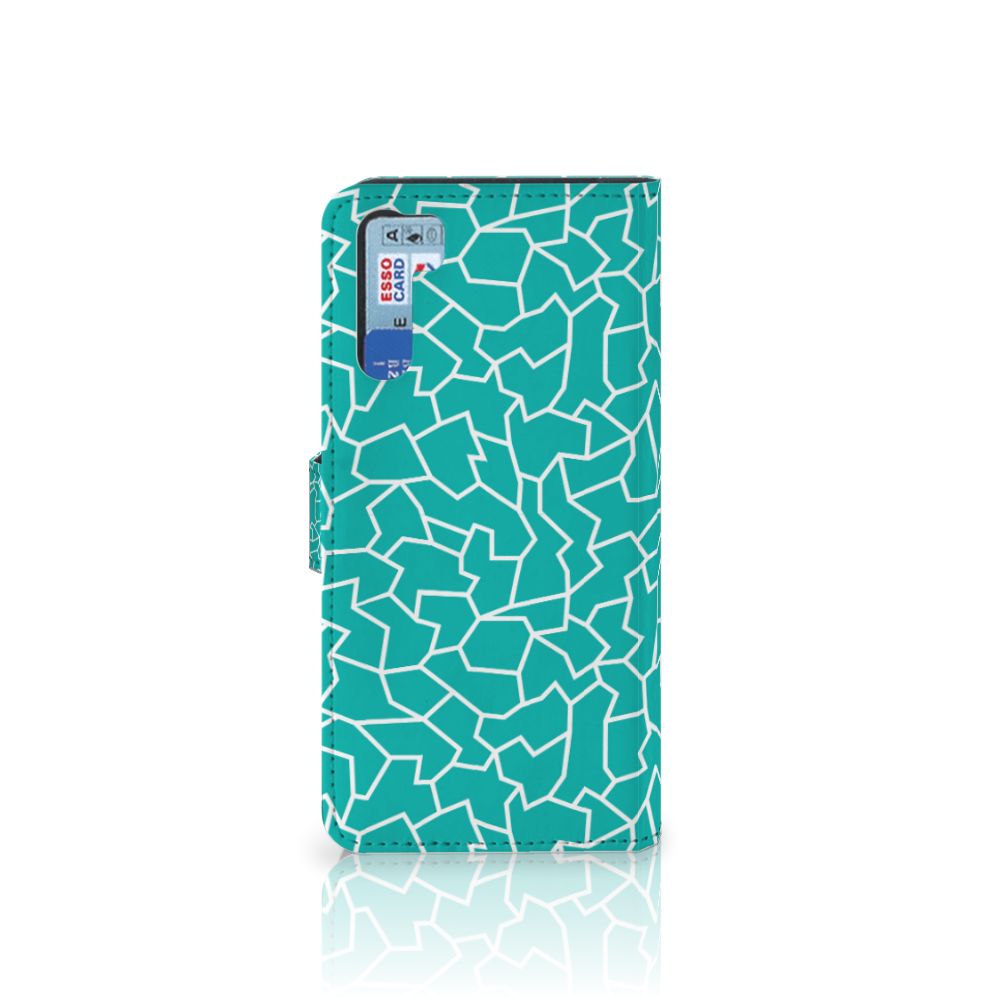 OPPO A91 | Reno3 Hoesje Cracks Blue