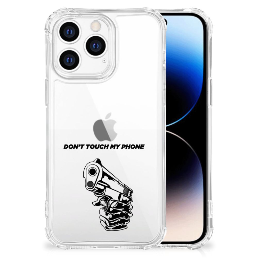 iPhone 14 Pro Anti Shock Case Gun Don't Touch My Phone B2C Telecom