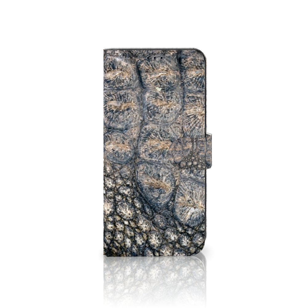 Motorola Edge 30 Pro Telefoonhoesje met Pasjes Krokodillenprint