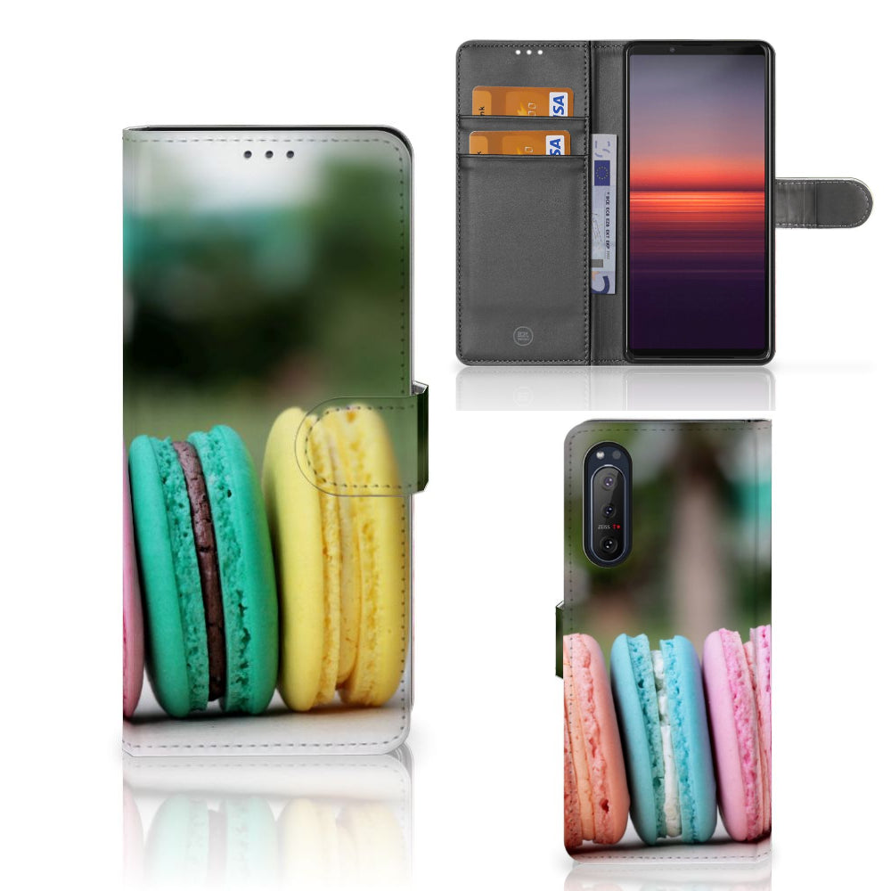 Sony Xperia 5II Book Cover Macarons