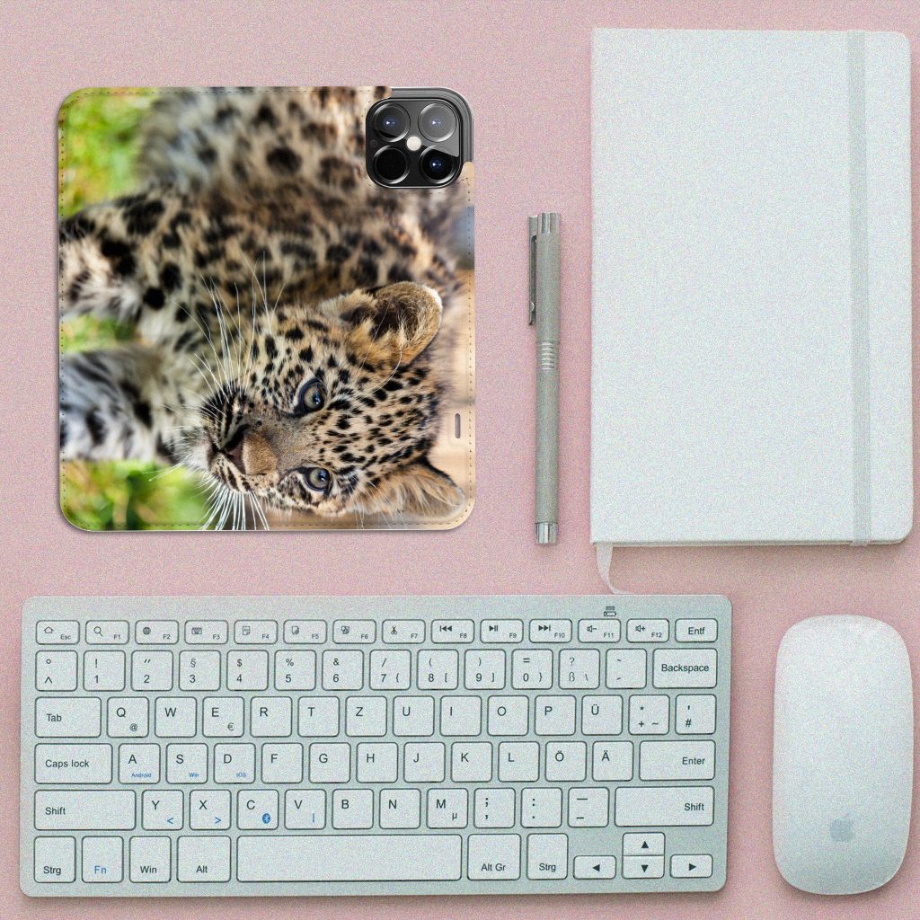 iPhone 12 Pro Max Hoesje maken Baby Luipaard - B2C Telecom