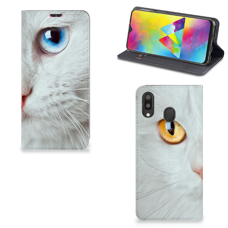 Samsung Galaxy M20 Hoesje maken Witte Kat
