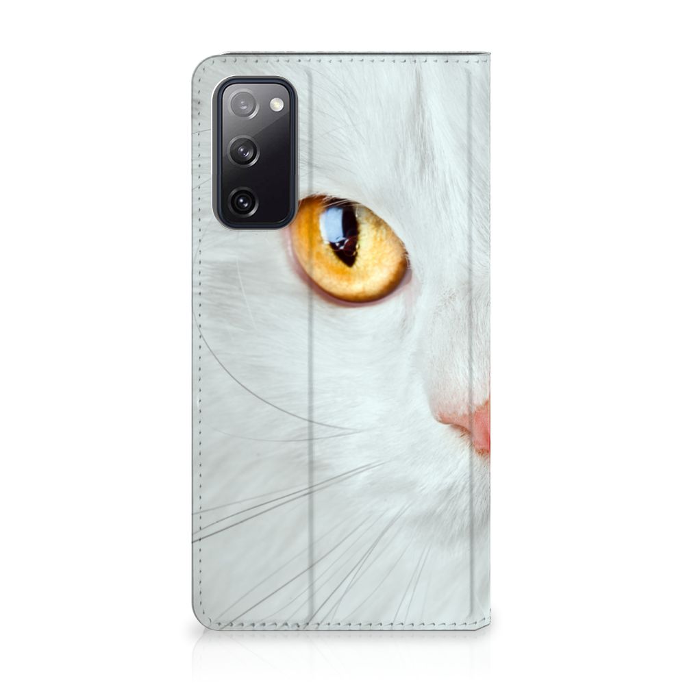 Samsung Galaxy S20 FE Hoesje maken Witte Kat