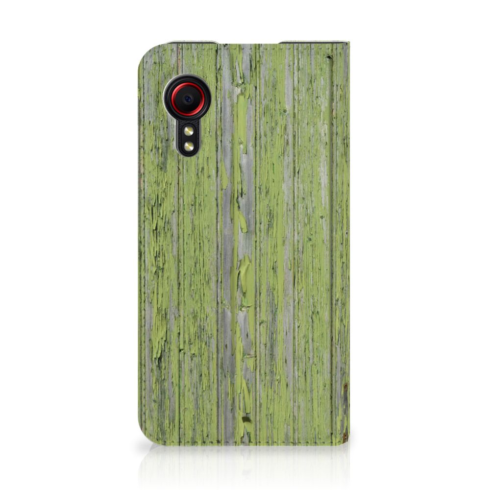 Samsung Galaxy Xcover 5 Book Wallet Case Green Wood - B2C Telecom