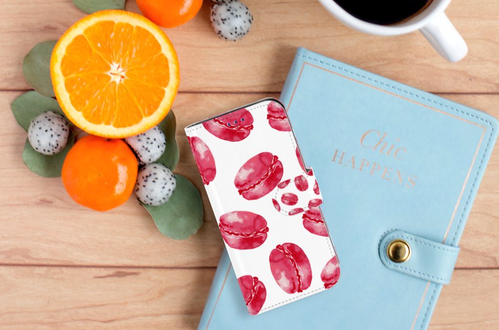 Samsung Galaxy S10e Book Cover Pink Macarons