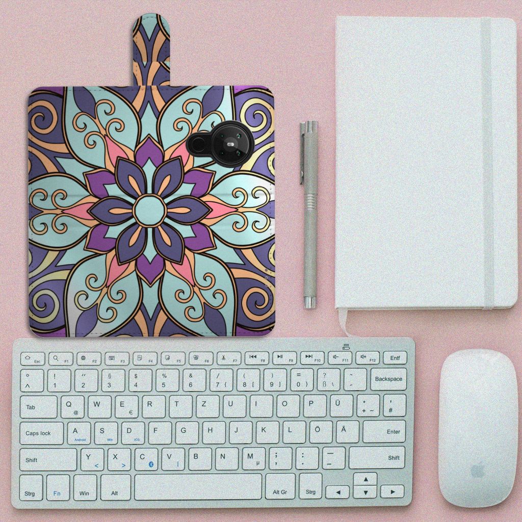 Nokia 5.3 Hoesje Purple Flower