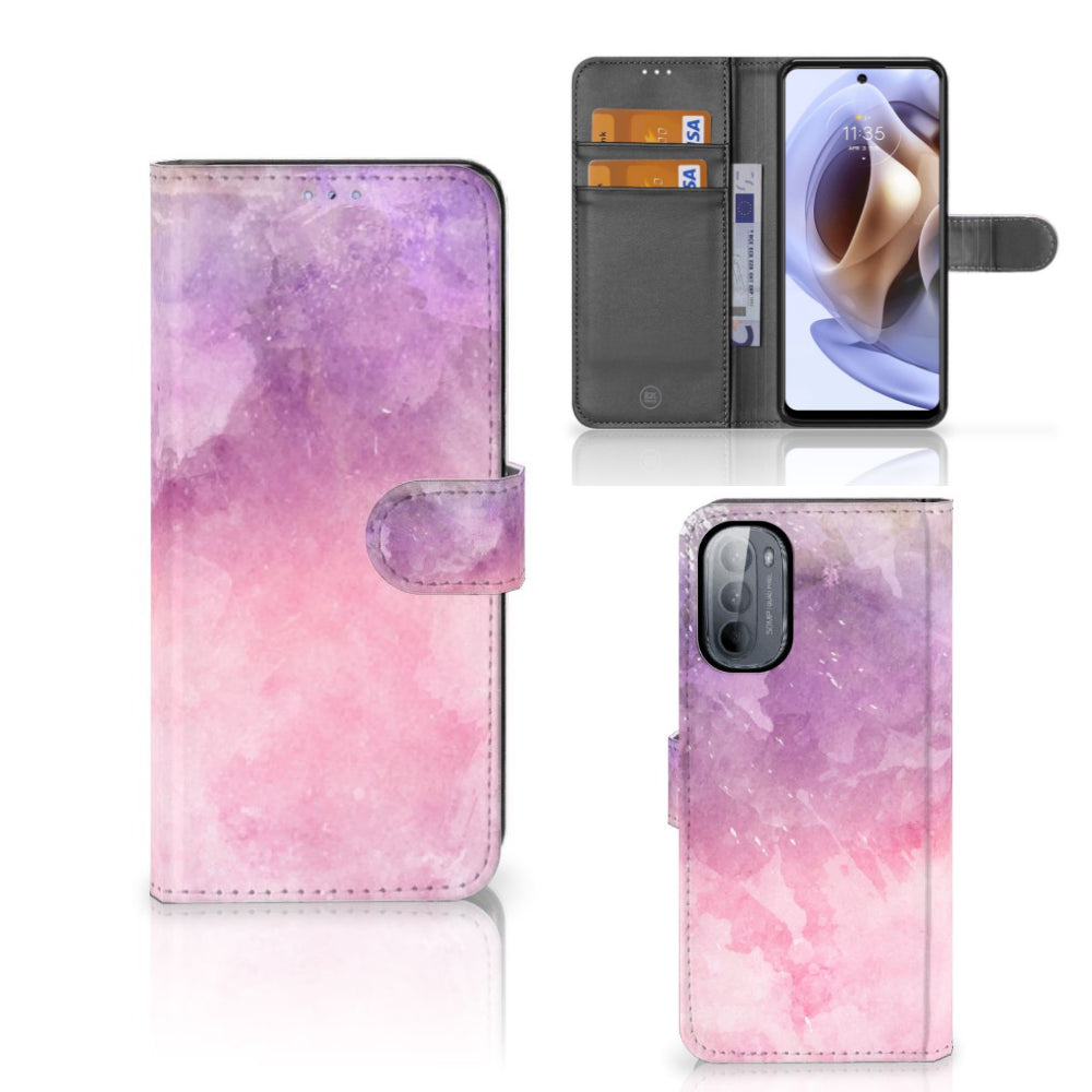 Hoesje Motorola Moto G31 | G41 Pink Purple Paint