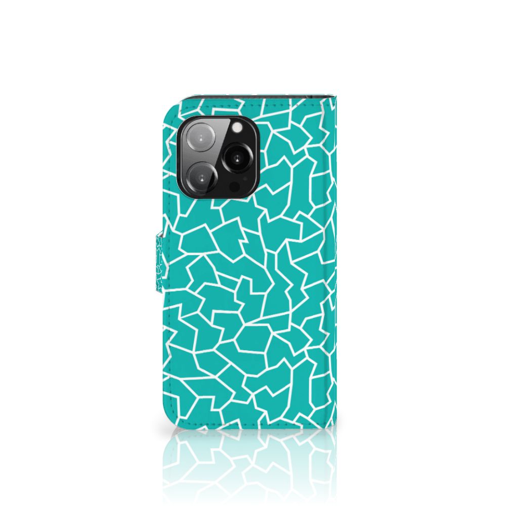 iPhone 13 Pro Hoesje Cracks Blue