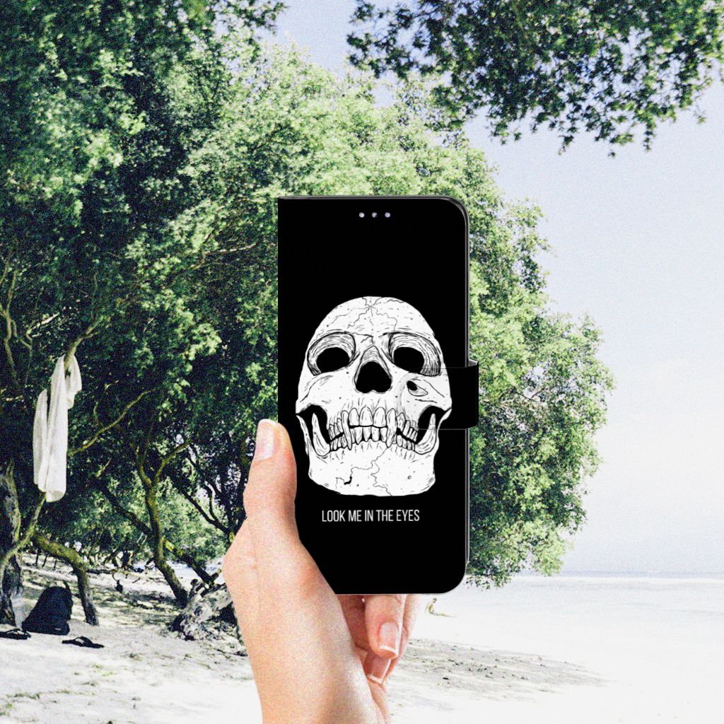 Telefoonhoesje met Naam Motorola Moto G31 | G41 Skull Eyes