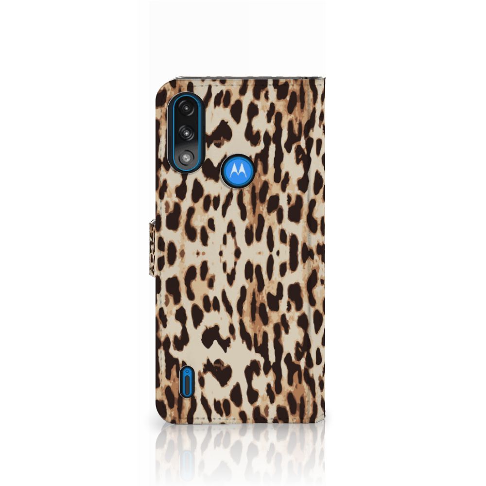 Motorola Moto E7i Power | E7 Power Telefoonhoesje met Pasjes Leopard