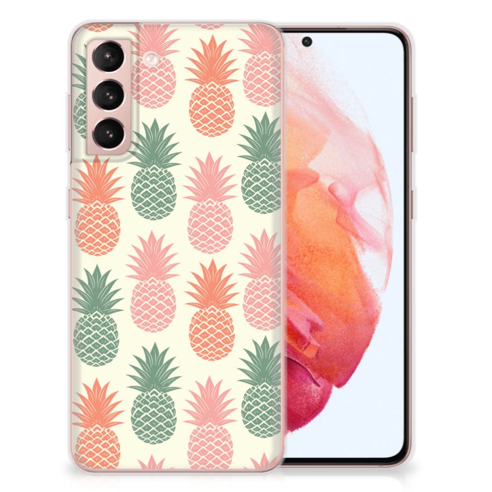 Samsung Galaxy S21 Siliconen Case Ananas