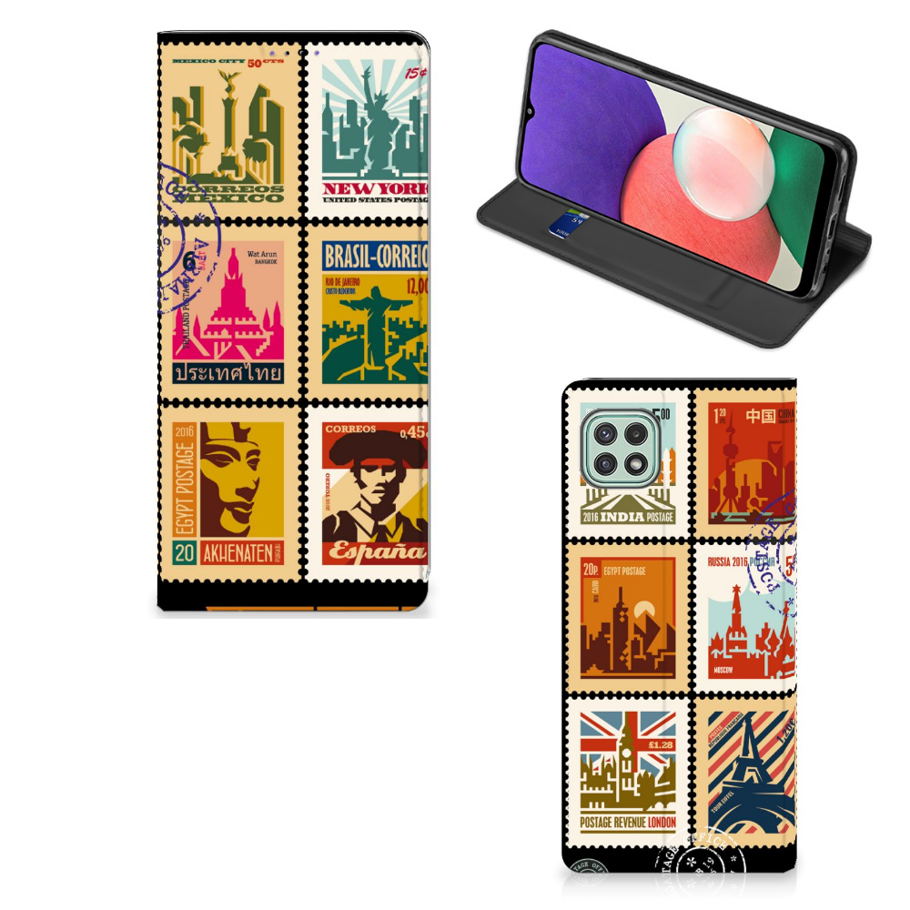 Samsung Galaxy A22 5G Book Cover Postzegels - B2C Telecom