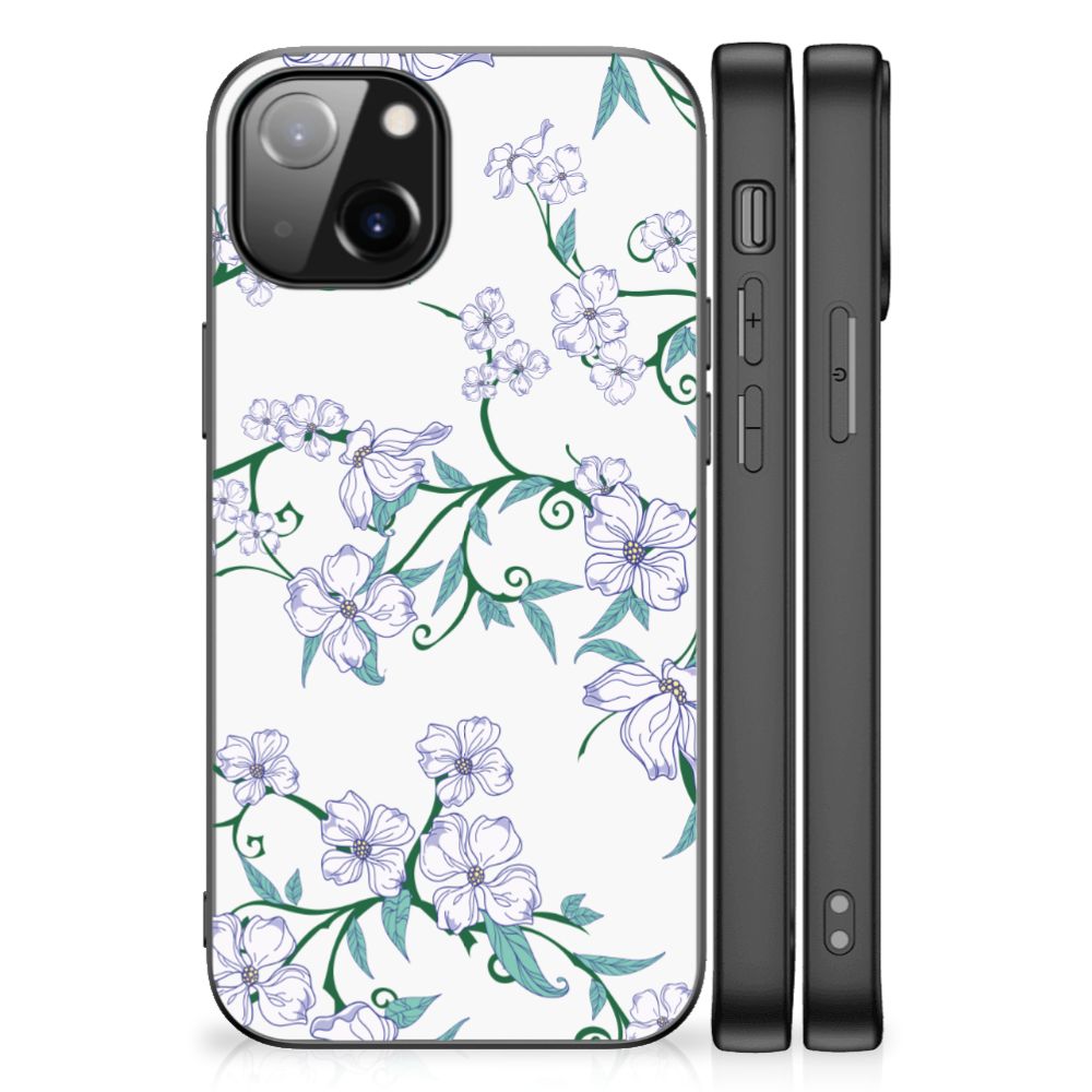 Apple iPhone 13 Uniek Bloemen Hoesje Blossom White B2C Telecom