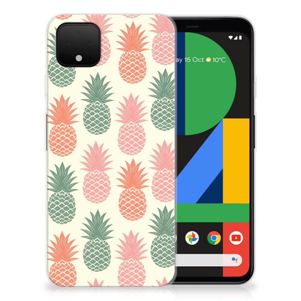 Google Pixel 4 XL Siliconen Case Ananas