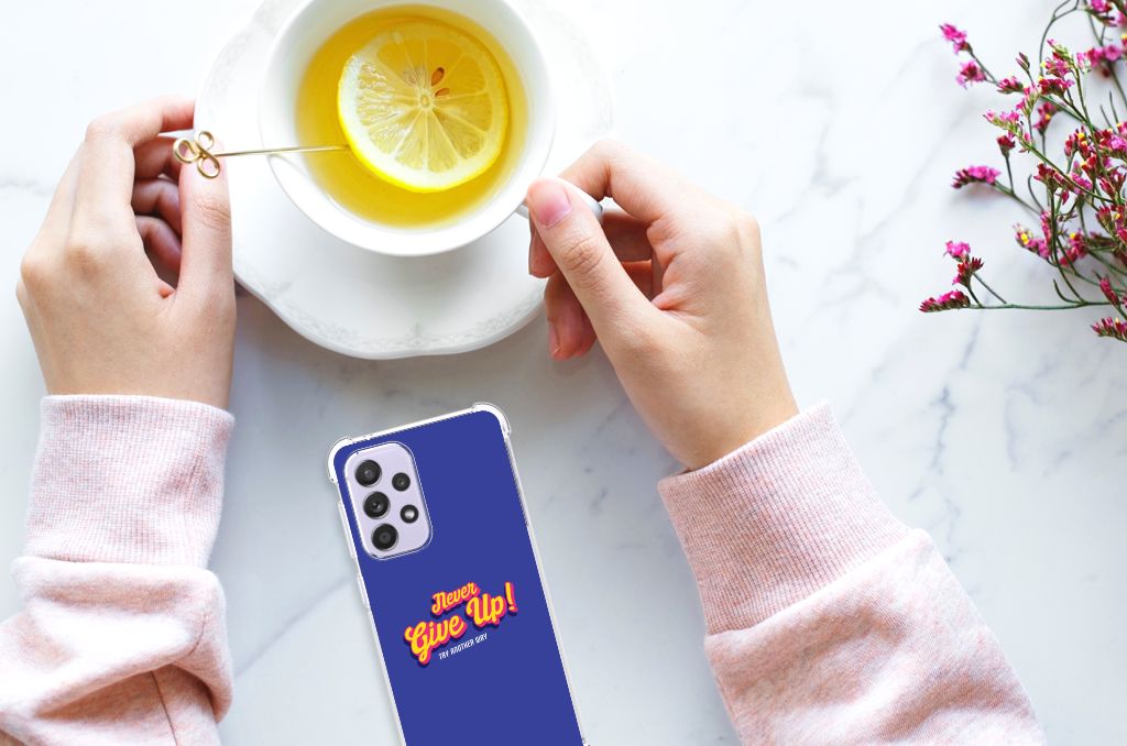 Samsung Galaxy A33 Telefoonhoesje met tekst Never Give Up B2C Telecom