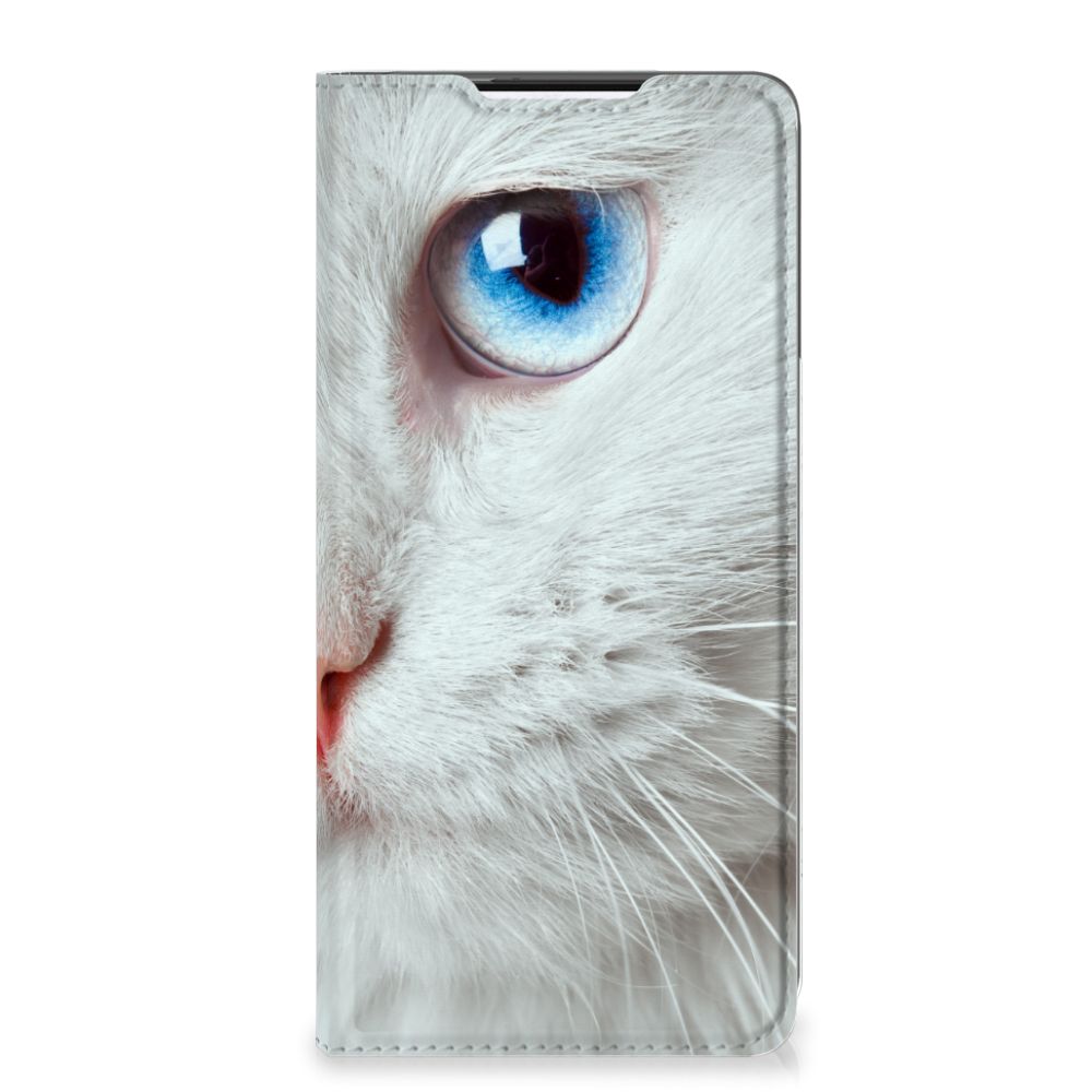 Samsung Galaxy S21 Plus Hoesje maken Witte Kat - B2C Telecom