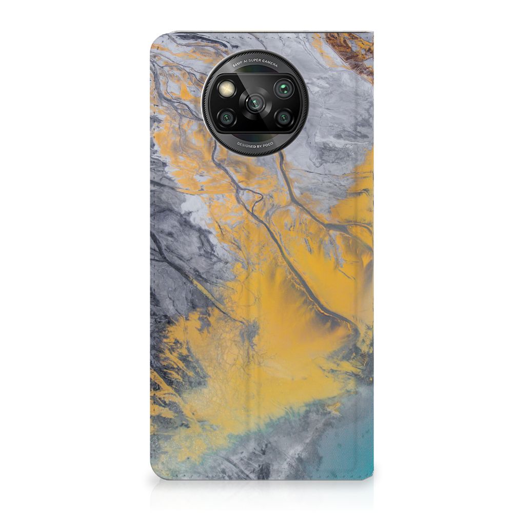 Xiaomi Poco X3 Pro | Poco X3 Standcase Marble Blue Gold - B2C Telecom
