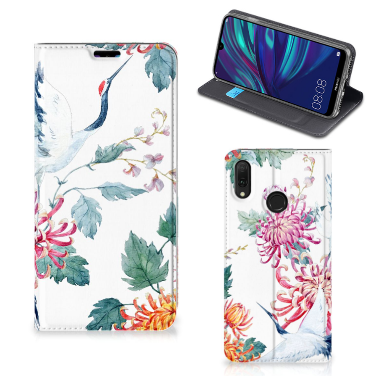 Huawei Y7 hoesje Y7 Pro (2019) Hoesje maken Bird Flowers