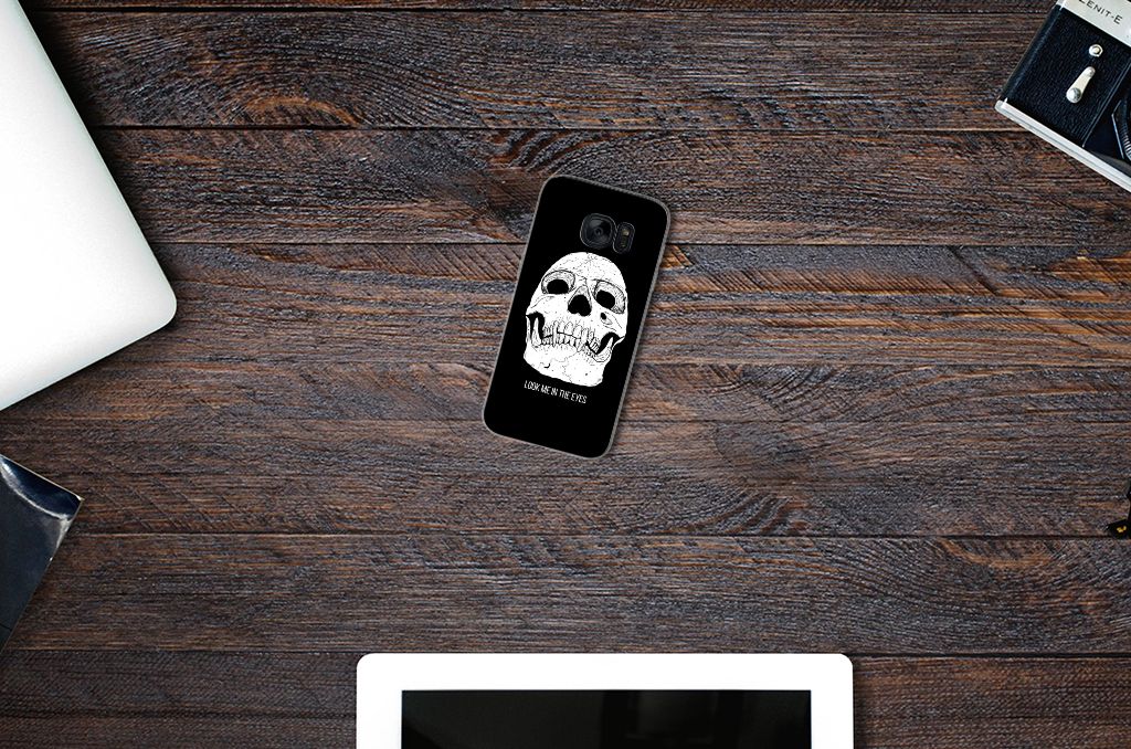 Silicone Back Case Samsung Galaxy S7 Skull Eyes