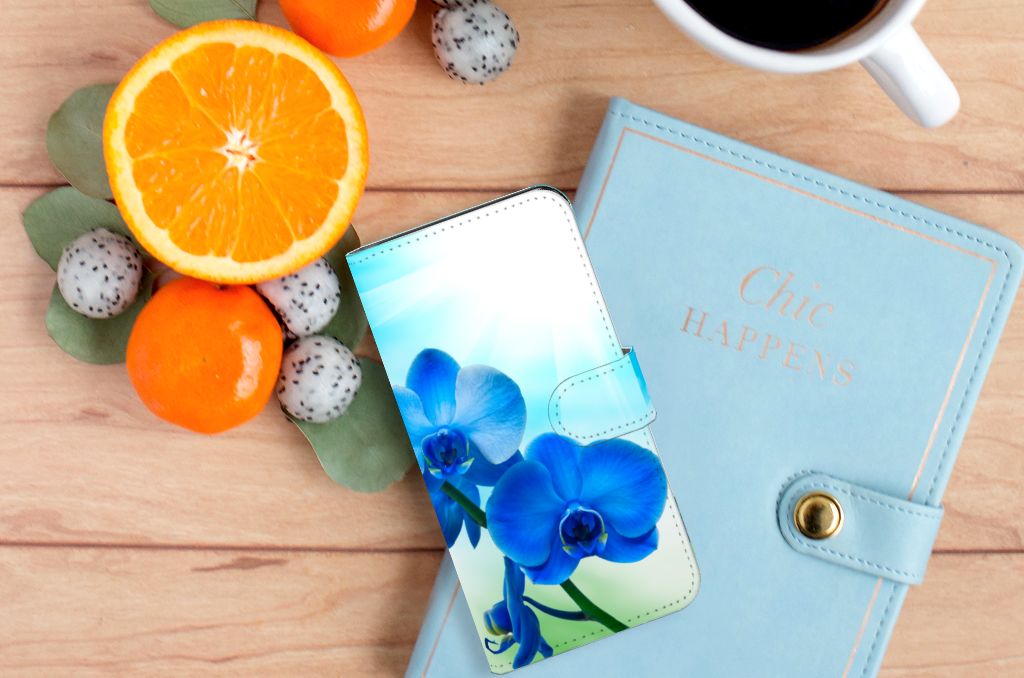 Nokia C2 2nd Edition Hoesje Orchidee Blauw - Cadeau voor je Moeder