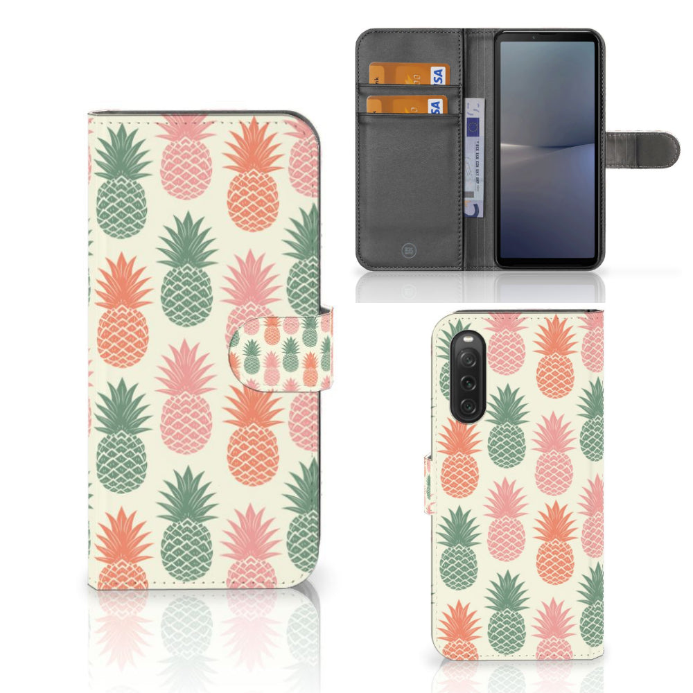 Sony Xperia 10 V Book Cover Ananas