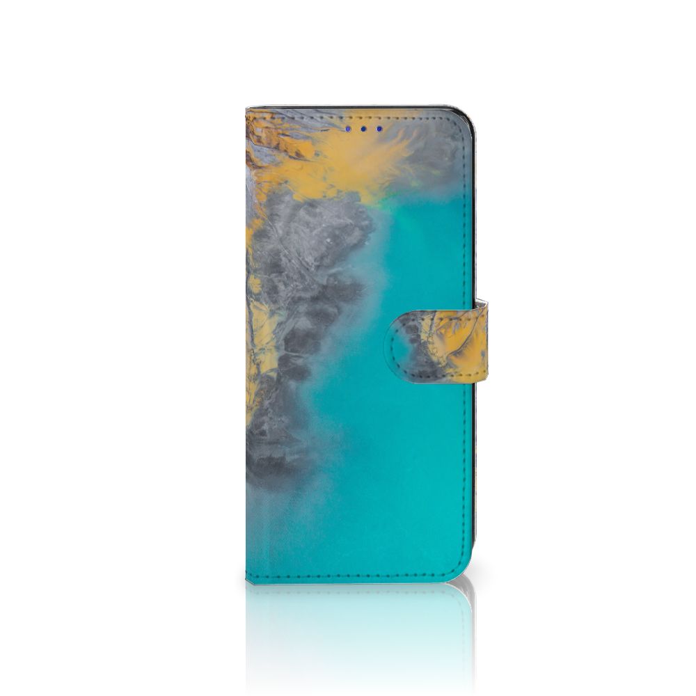 OPPO Find X5 Bookcase Marble Blue Gold