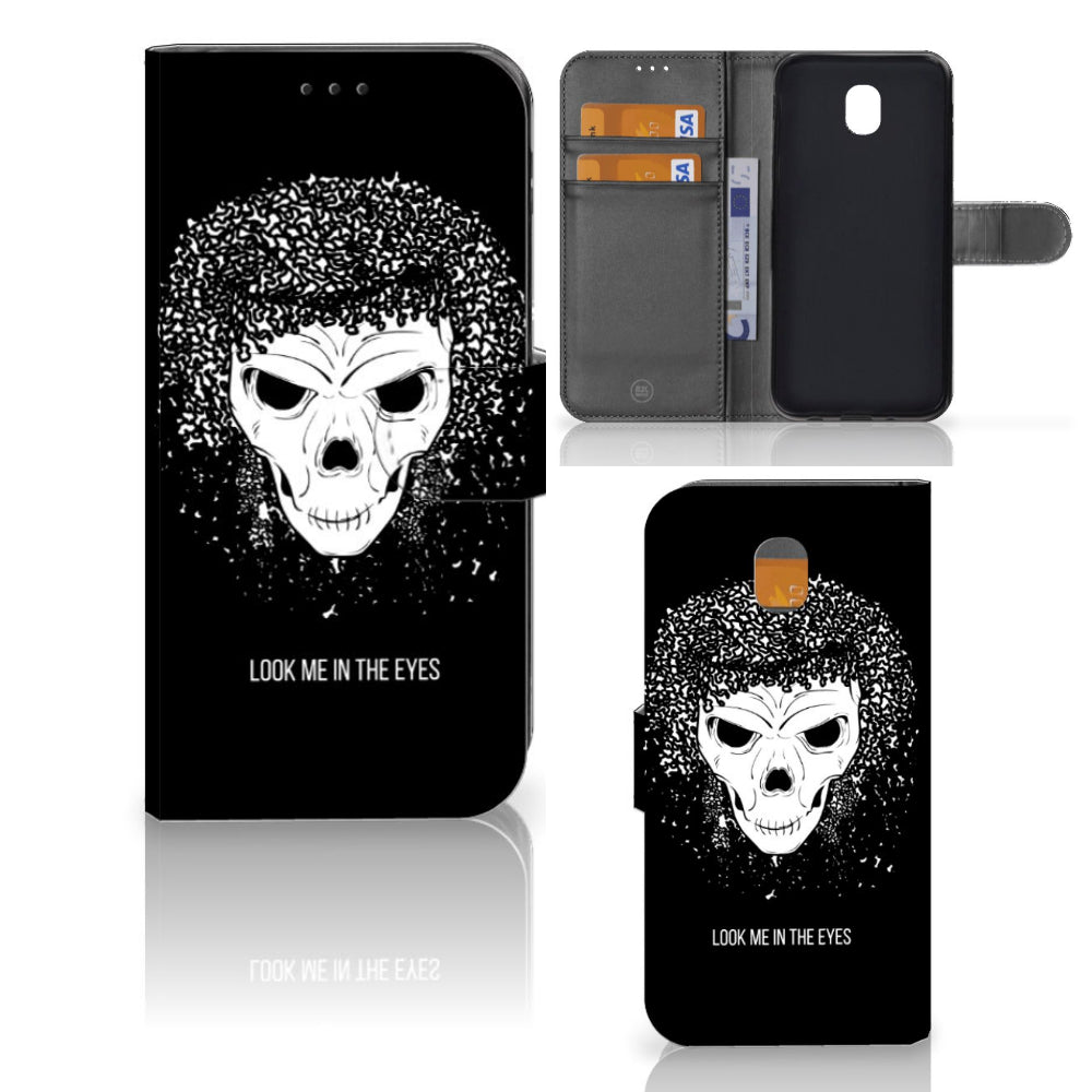 Telefoonhoesje met Naam Samsung Galaxy J5 2017 Skull Hair