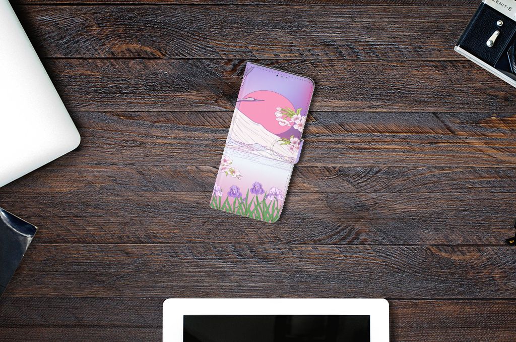 Motorola Moto G9 Plus Telefoonhoesje met Pasjes Bird Flying