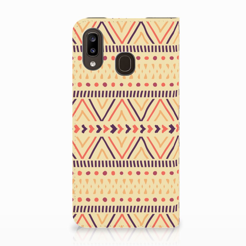 Samsung Galaxy A30 Hoesje met Magneet Aztec Yellow