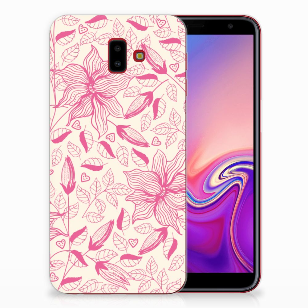 Samsung Galaxy J6 Plus (2018) TPU Case Pink Flowers