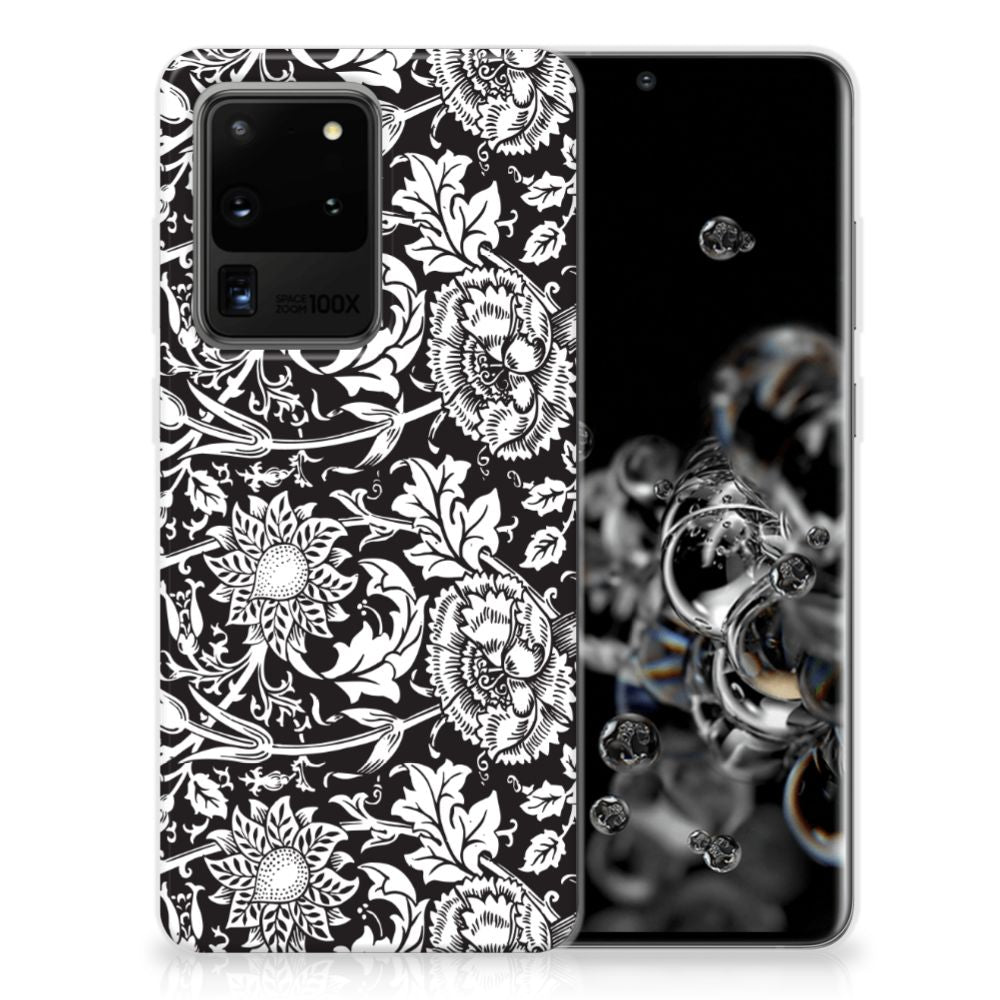 Samsung Galaxy S20 Ultra TPU Case Black Flowers B2C Telecom