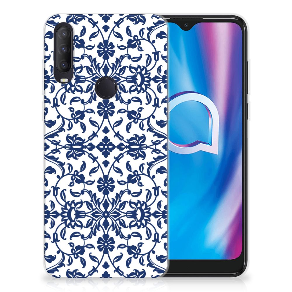 Alcatel 1S (2020) TPU Case Flower Blue