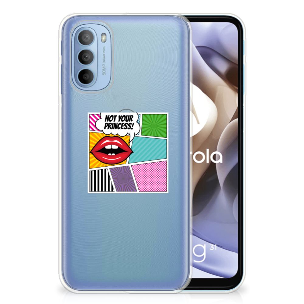 Motorola Moto G31 | G41 Silicone Back Cover Popart Princess