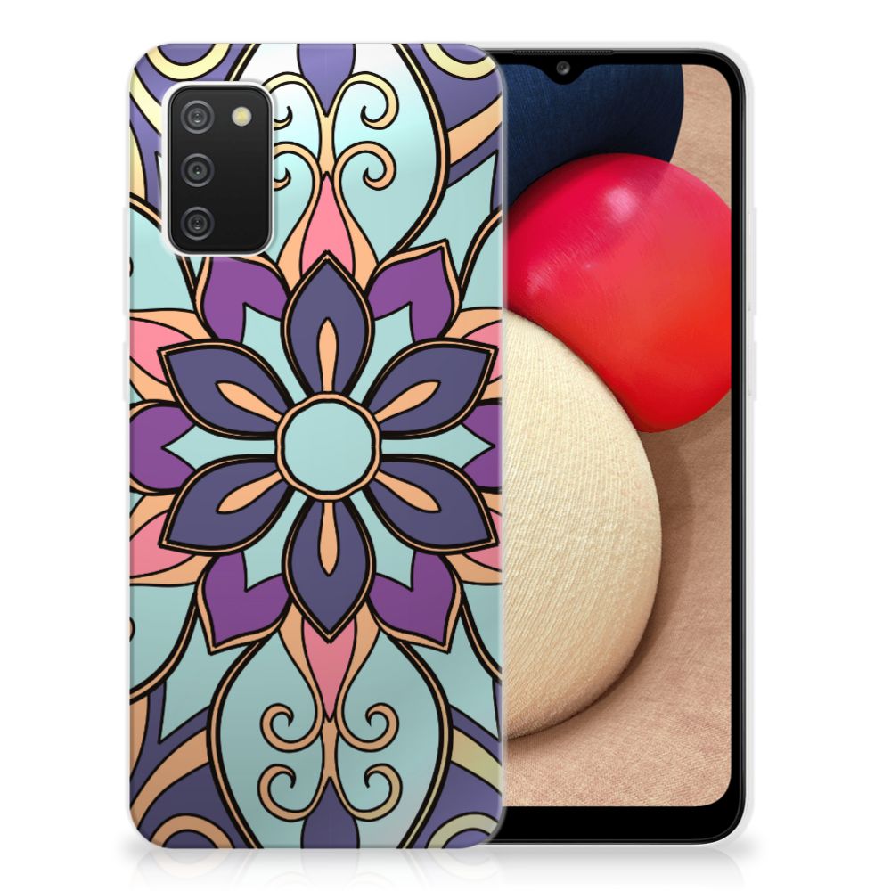 Samsung Galaxy A02s TPU Case Purple Flower B2C Telecom