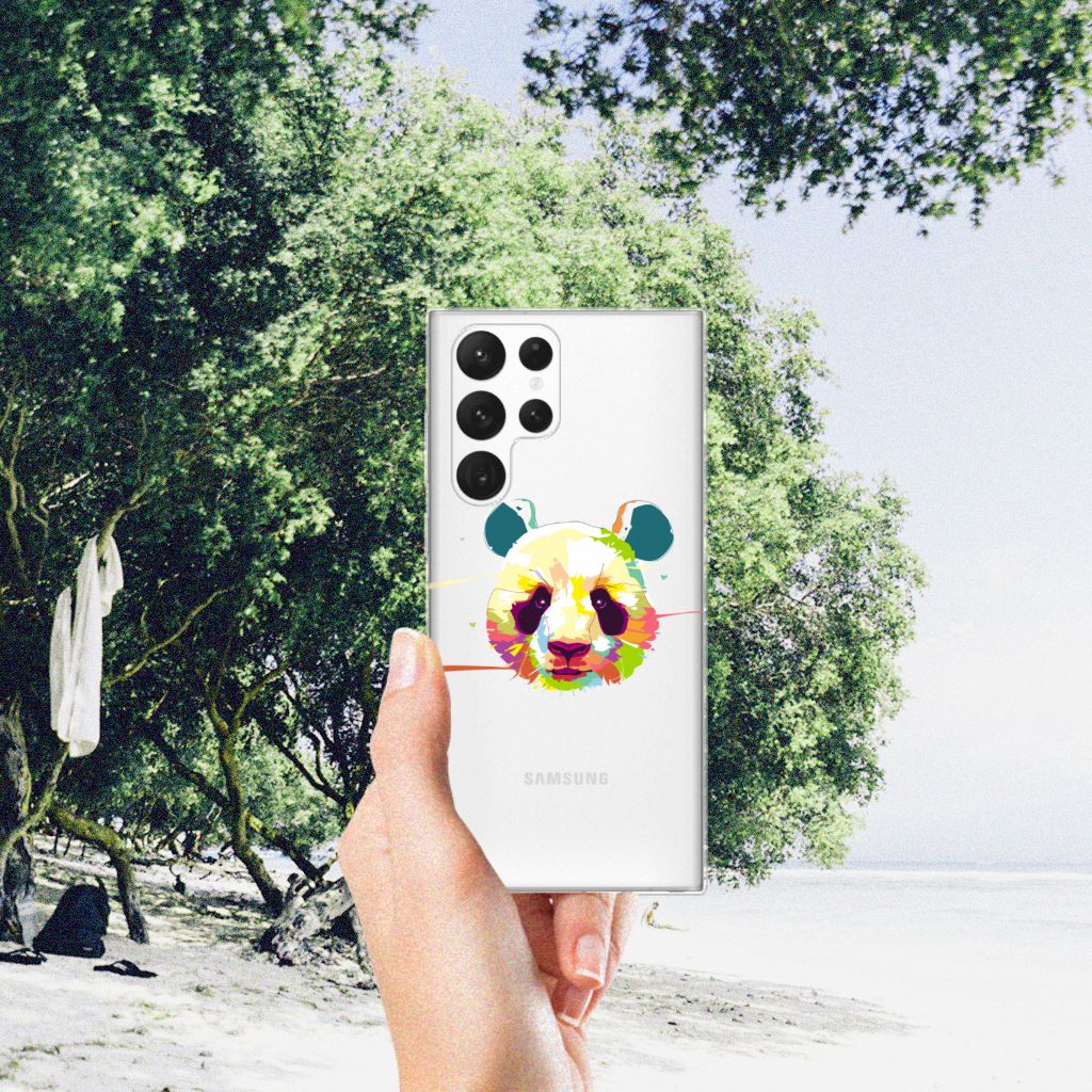 Samsung Galaxy S22 Ultra Telefoonhoesje met Naam Panda Color B2C Telecom