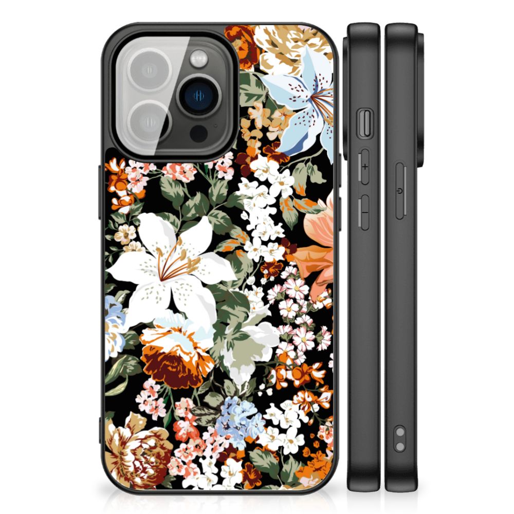 Bloemen Hoesje voor iPhone 13 Pro Dark Flowers B2C Telecom